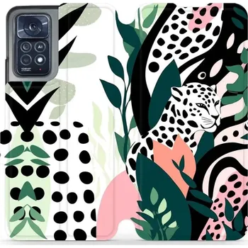 Pouzdro na mobilní telefon Flipové pouzdro Mobiwear - Xiaomi Note 12 Pro 4G - VP53S Levhart (Knížkové flip pouzdro, obal, kryt na mobil Xiaomi Note 12 Pro 4G - VP53S Levhart, materiál Umělá kůže + TPU - ochrana 360°, stojánek, silikonová vanička, magnetické zavírání)