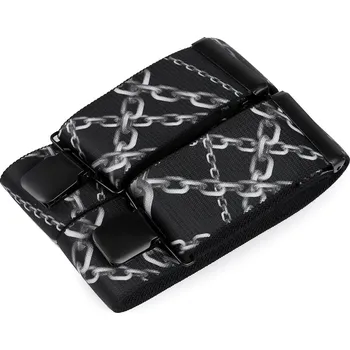 Kšandy TextilCentrum.cz Šle pánské motorkářské 120 cm x 5 cm řetězy/černé