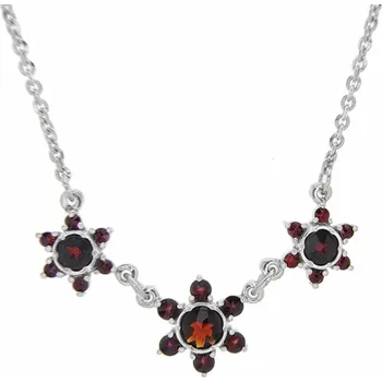 Náhrdelník Český granát náhrdelník stříbrný 170920