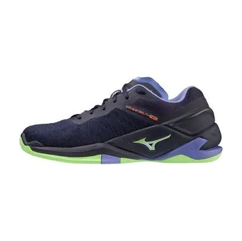 Pánská sálová obuv Mizuno WAVE STEALTH NEO X1GA200011 Sálová obuv evening blue / techno green / lolite, UK 11,5, EU 46,5, US 12,5, 30,5 cm