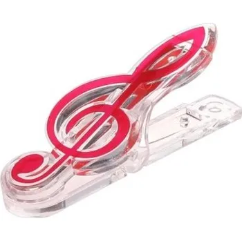 Kolíček na prádlo ve tvaru houslový klíč - červená barva