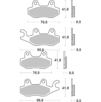 Motodíl Sada brzdových destiček Brembo přední TRIUMPH 900 Trident rok 91