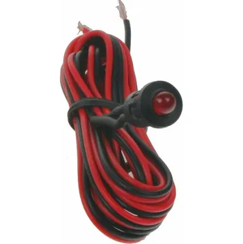 Přídavný světlomet LED dioda 3,6V blikací s objímkou - červená, STM PZ19