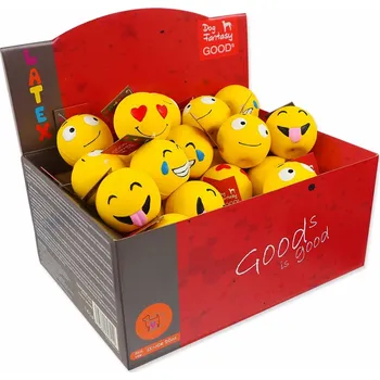 Hračka pro psa Dog fantasy Displej Hračky Latex Emoji Ball set 36ks