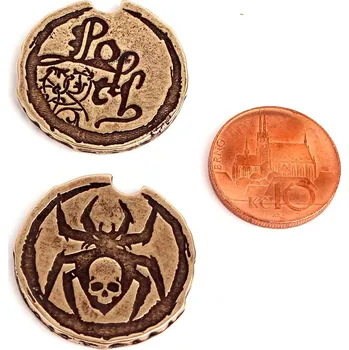 Příslušenství k deskovým hrám Mince Temných elfů Varianta: zlatá Herní kovové mince