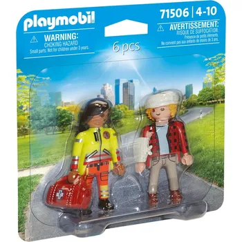 Stavebnice Playmobil DuoPack Záchranářka s pacientem PLAYMOBIL® 71506