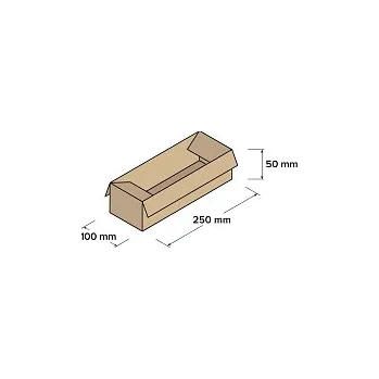 Úložný box Kartonové krabice 3VVL 250x100x50mm, 25 ks