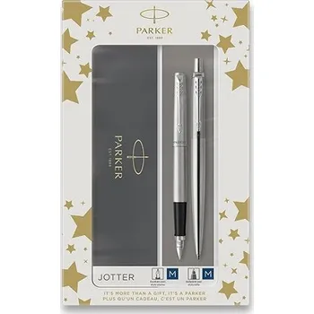 Sada pera s tužkou Parker Jotter Stainless Steel CT - sada plnicí pero a kuličková tužka 570149821