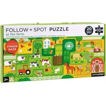 Puzzle Petit Collage Bludiště a puzzle Farma