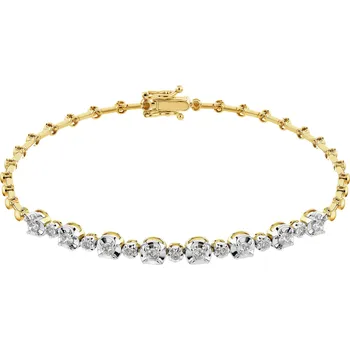 Náramek Zlatý náramek s brilianty - 19 cm - 0,47 ct - ryzost 585 - 211.244