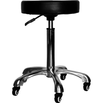 Kadeřnické křeslo Kosmetický taburet - černý