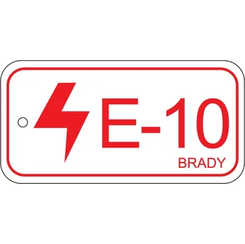 Štítek pro zdroje energie, elektro oblast, označení E-10, BJ = 25 kusů