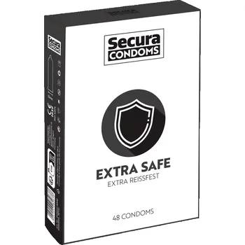 Kondom Secura Extra Safe - zesílené latexové kondomy 48 ks