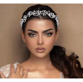 Čelenka B-TOP Čelenka do vlasů s krystaly Beauty - stříbrná