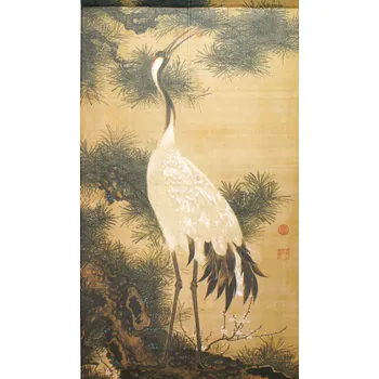 NOREN látková stěna - Bílý jeřáb v borovici