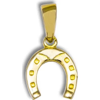 Přívěsek GEMMAX Original – garance kvality Zlatý přívěsek Podkova pro štěstí – zlatý šperk ryzosti 585/1000 v Dárkovém balení s Certifikátem GUPYN-85781