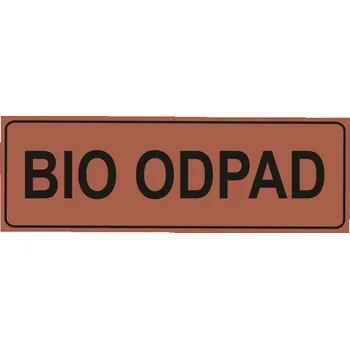 Značení Bio odpad - text bez symbolu samolepící vinylová fólie 300 x 100 mm