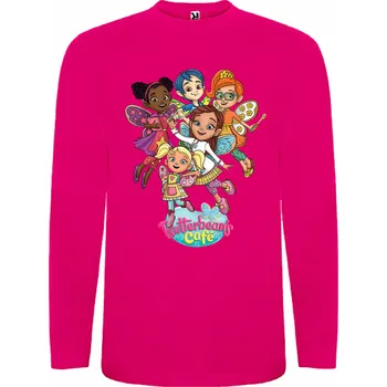 Tričko s dlouhým rukávem Fazolčina kavárna Barva: Růžová/Růže, Velikost: 122/128 - 7/8 let