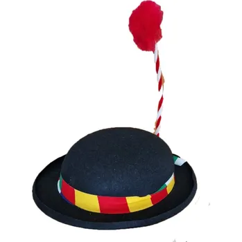 Klobouk Klaunský klobouk - se stuhou a pomponem