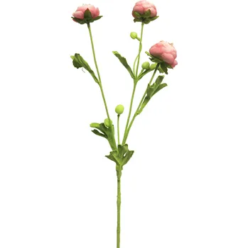 umělá květina Umělé květina, pryskyřník - ranonculus růžový mini 68 cm (N926187)