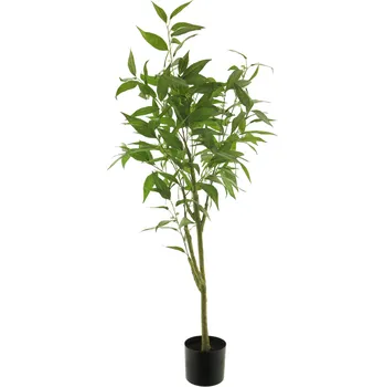 umělá květina umělá rostlina, Fíkus - Ficus 'Longifolia' v květináči zelený V120 cm