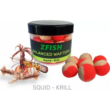 Nástraha Zfish Vyvážené Boilies Balanced Wafters 8 mm 20g Squid Krill
