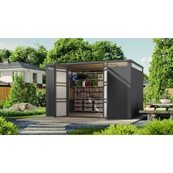 Zahradní domek Zahradní domek KARIBU CALLISTO 3, Šedý Varianta: plechový domek KARIBU CALLISTO 3 (98013) šedý LG4071