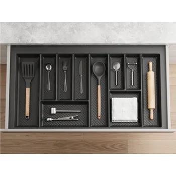 Organizace kuchyně Agoform Příborník CRISTALL s protiskluzovým povrchem / Antracit 390 - 450 mm 420 - 490 mm
