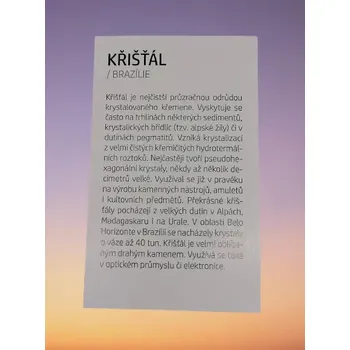 Svatební dekorace Kartička ke KŘIŠŤÁLU