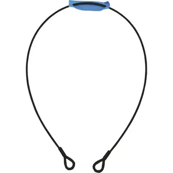 Lanko pro jízdní kolo Ocelové jistící lanko 4 mm x 1000 mm, černé s koncovými úvazky