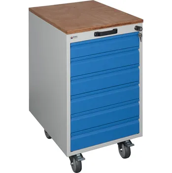 Dílenský stůl Kontejner 6 zásuvkový - pojízdný