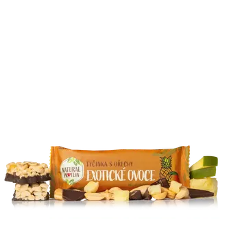 NaturalProtein Ořechová tyčinka 40 g Exotické ovoce