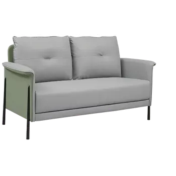 Sedací souprava LIPARI - 2, 2-sed, ekokůže šedá/zelená