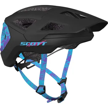 Sportovní chránič Scott cyklistická helma TAGO PLUS black/marble purple - 55-59 cm / M