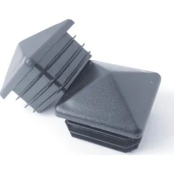 Zátka jeklů čtvercová se stříškou 50x50 mm, LDPE, šedá