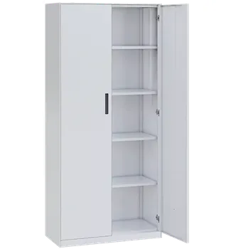 Policová skříň SLIM CONCEPT 03 skříň policová, 2-dvéřová, 1950x900x400 mm, bílá/úchytka antracit