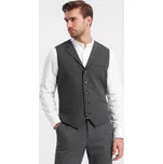 Ombre Clothing Pánská společenská vesta Xilhana grafitová L OM-BLZV-0109 V2