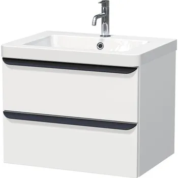 Koupelnový nábytek PAVIA skř. s um. 65cm bí.mat/černý úchyt PAVIA365ZCE