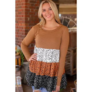 Dámská halenka OMG Dámská halenka Vot hnědá M