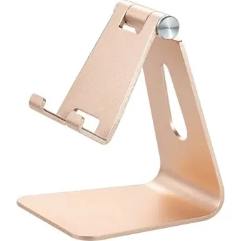 Hliníkový stolní stojan na tablet a telefon, nastavitelný - Zlato-2