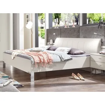 Postel Luxusní postel KANSAS bílá champagne plocha spaní 200x200 cm