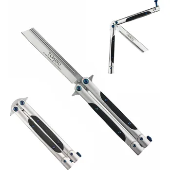 Bojový nůž Albainox Balisong "TANTO PROFI" Stříbrný