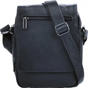 Pánská klopnová kožená taštička přes rameno černá LB-332