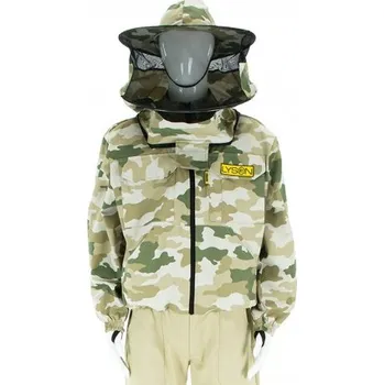 Včelařská bunda s kloboukem - maskáč - XXXL
