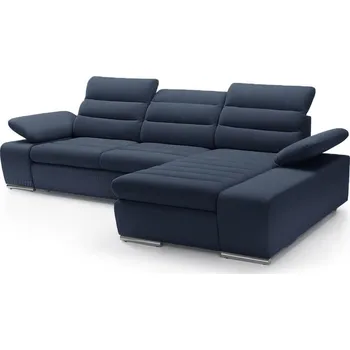 Sedací souprava Sedací souprava KORFU | FUNKČNÍ LÁTKA | pravá | rozkládací + úložný prostor | tmavě modrá 79 | AKCE