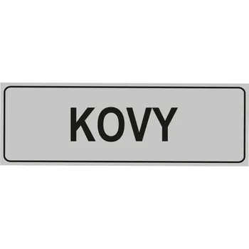 Značení Kovy -text bez symbolu samolepící vinylová fólie 300 x 100 mm