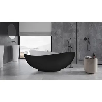 Vana HOPA Volně stojící vana SIYA černá/bílá + Barva sifonu - Chrom, Rozměr vany - 171,5 × 101 cm, VANSIYA170BW