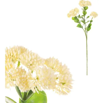 umělá květina Rozchodník (sedum) krémový - 56 cm