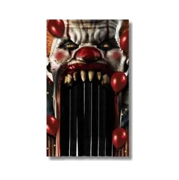 Party dekorace Dekorace závěs Halloween - Klaun horor TO - Pennywise - 145 x 240 cm