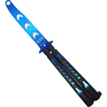 kapesní nůž Albainox Balisong "BLUE-SKY" tupý, tréninkový